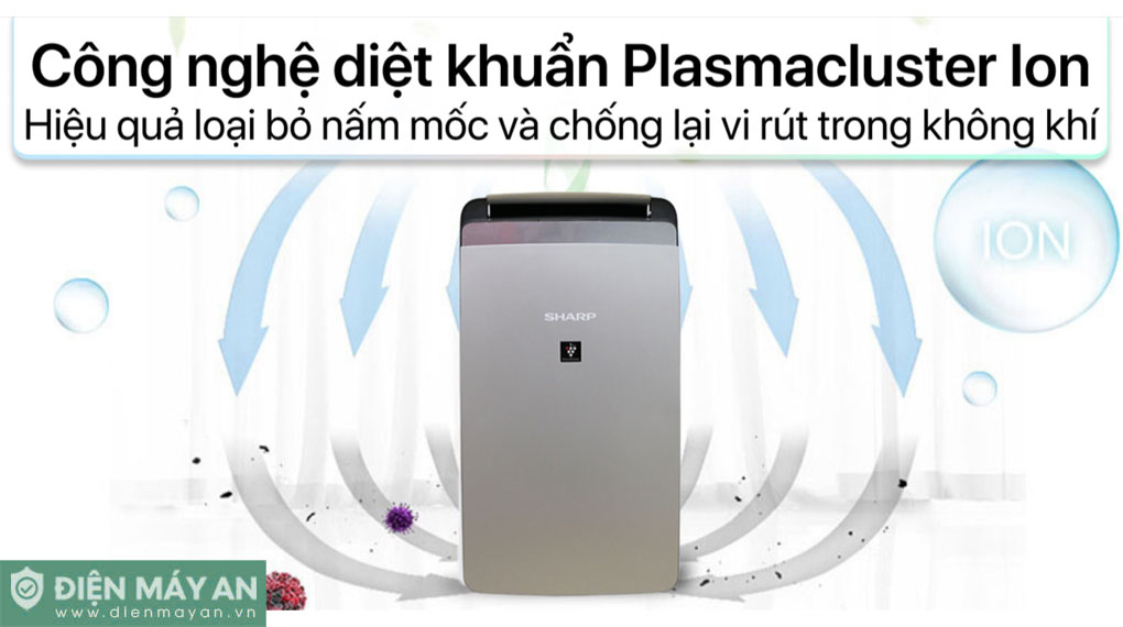 Máy lọc không khí và hút ẩm Sharp DW-J27FV-S